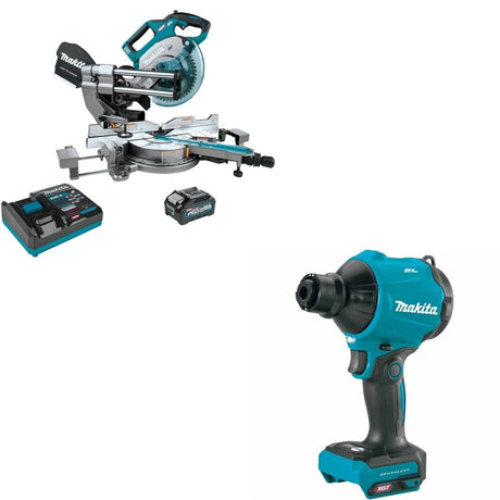 Makita GSL02M1 40V max XGT 8-1/2" Dual-Bevel Sliding Compound Miter Saw W/ FREE GSA01Z Blower