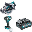 Makita Rear Handle Circular Saw Kit W/ Impact Wrench and FREE 4.0Ah Battery