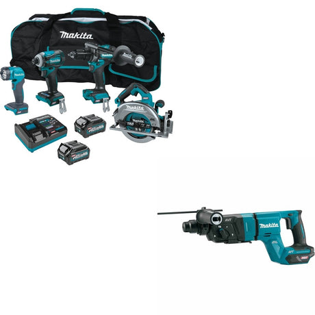 Makita GT400M1D1 40V max XGT 4-Pc. Combo W/ FREE GRH07Z Rotary Hammer