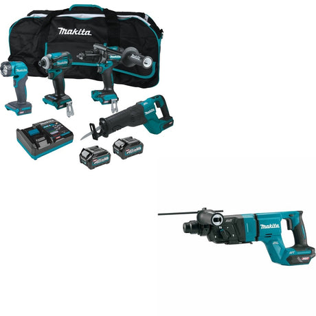 Makita GT401M1D1 40V max XGT 4-Pc. Combo W/ FREE GRH07Z Rotary Hammer