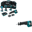 Makita GT401M1D1 40V max XGT 4Pc. Combo Kit W/ FREE GRJ01Z 40V max XGT Recip Saw