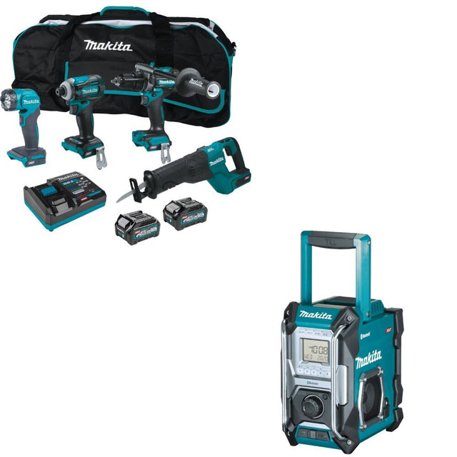 Makita GT401M1D1 4-Pc Combo Kit W/ FREE GRM02 Radio