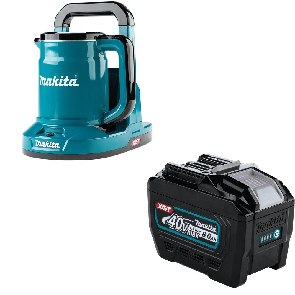 Makita GTK01Z 40V max XGT Hot Water Kettle, Tool Only W/ BL4080F 40V max XGT 8.0Ah Battery