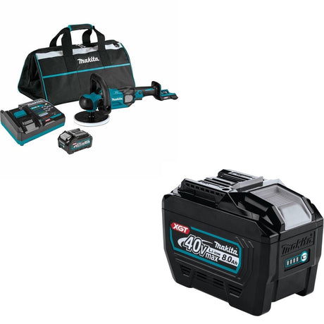 Makita GVP01M1 40V max XGT Brushless Cordless 7" Polisher Kit, (4.0Ah) W/ BL4080F 8.0Ah Battery