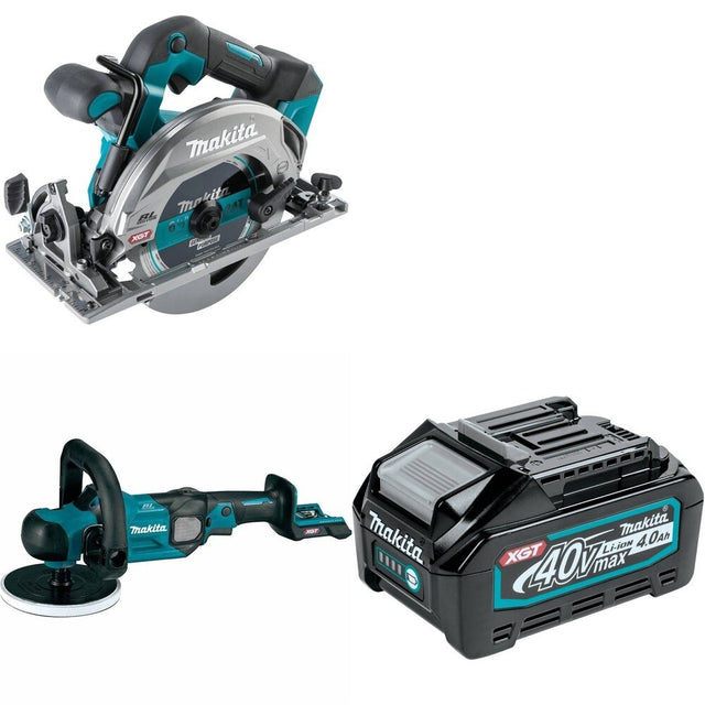 Makita GVP01Z Polisher W/ GSH05Z Circular Saw and FREE BL4040 Battery