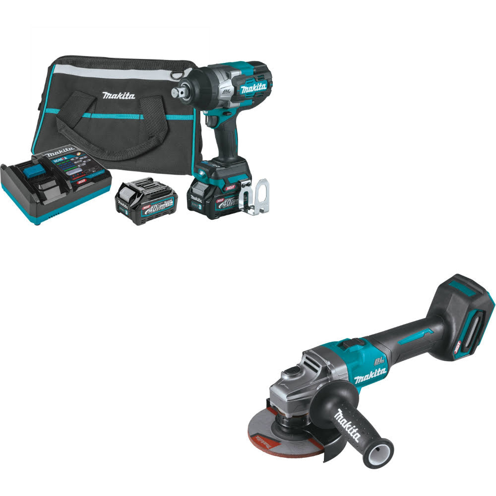 Makita GWT01D 40V max XGT® Impact Wrench Kit W/ FREE GAG01Z 40V Max Grinder