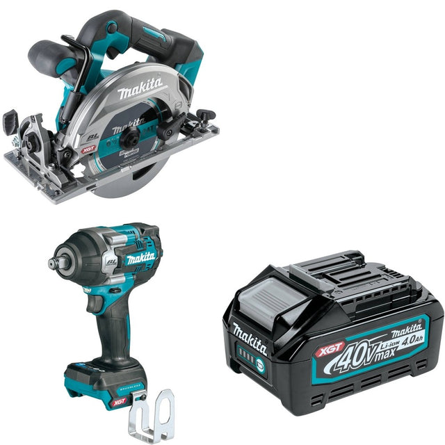 Makita GWT07Z Impact Wrench W/ GSH05Z Circular Saw and FREE BL4040 Battery