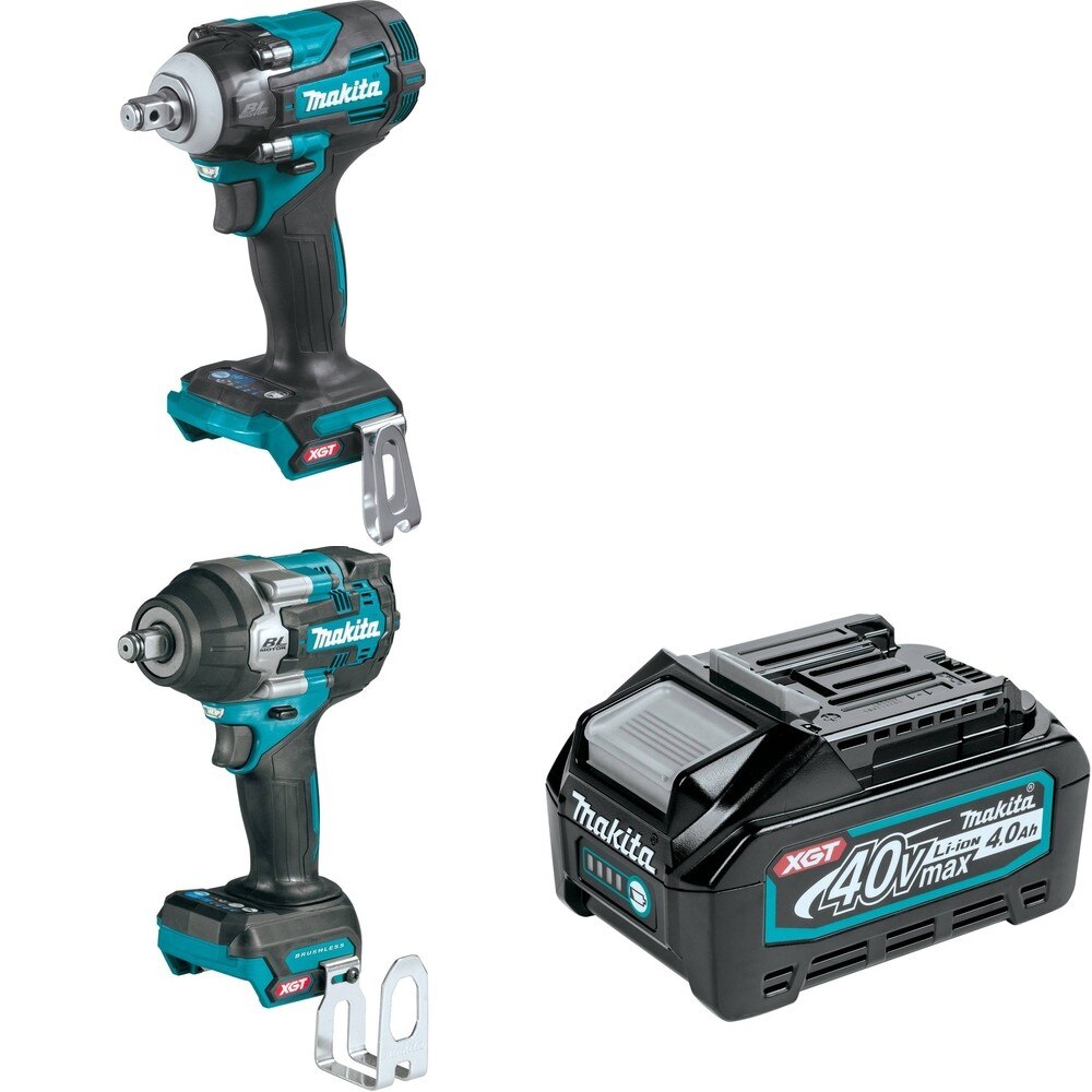 Makita GWT07Z Impact Wrench W/ GWT04Z Impact Wrench and FREE BL4040 Battery
