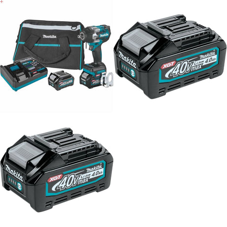Makita GWT08D 40V max XGT Impact Wrench Kit w/ FREE BL4040 40V Battery, 2Pk
