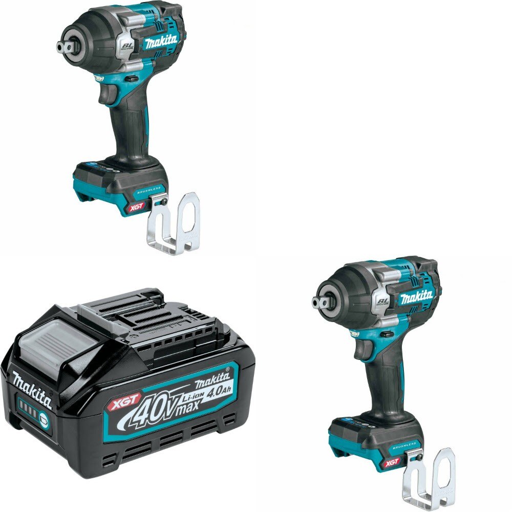 Makita GWT08Z Impact Wrench, 2 Pack Kit W/ FREE BL4040 Battery
