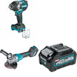 Makita GWT08Z Impact Wrench Kit W/ GAG06Z Grinder and FREE BL4040 Battery