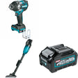 Makita GWT08Z Impact Wrench Kit W/ GLC01Z Vacuum and FREE BL4040 Battery