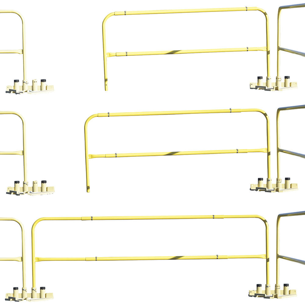 Garlock 409287 7' 6" to 10' RailGuard Adjustable Safety Guardrail System - 3