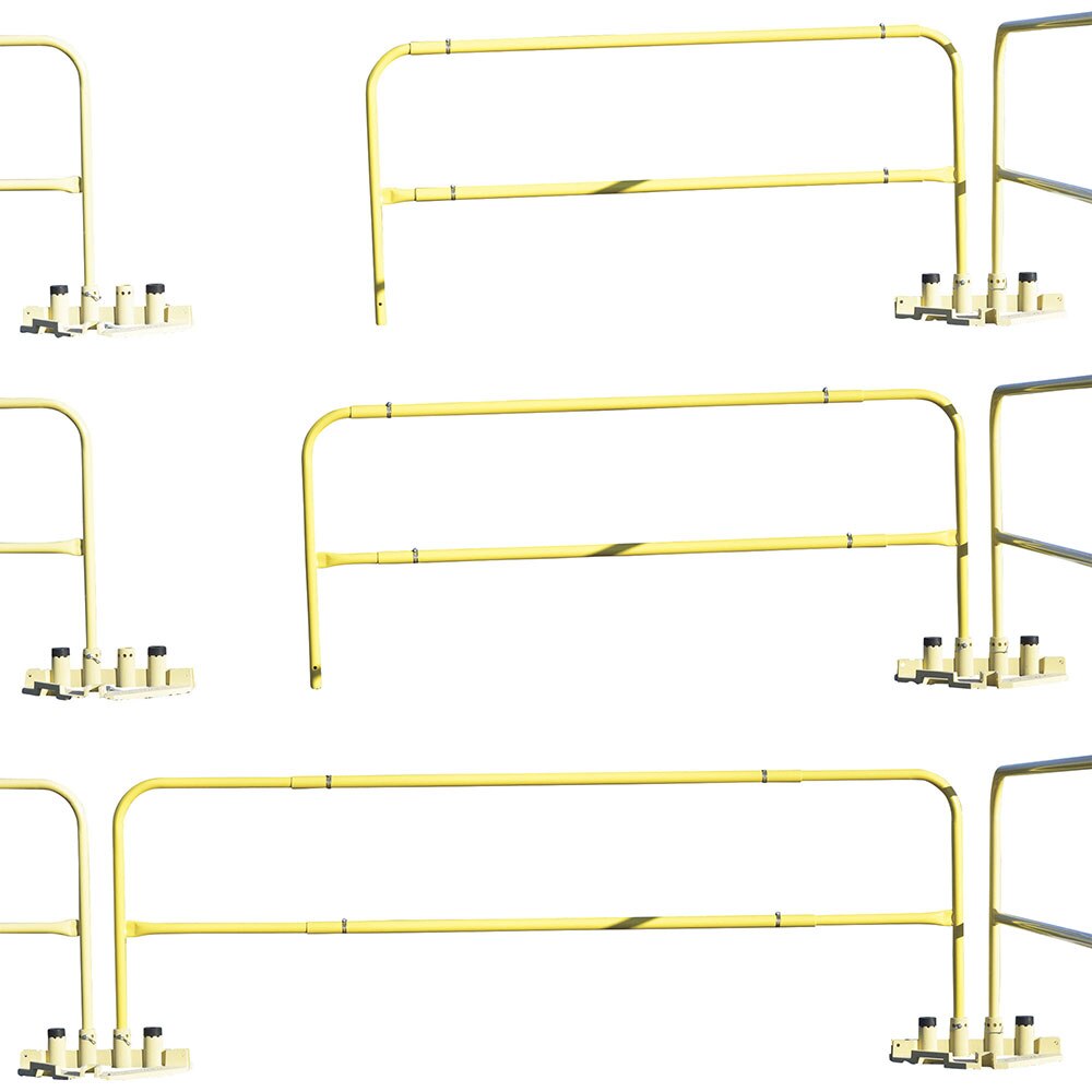 Garlock 409288 Garlock Galvanized Adjustable Safety Railguard, 5.5-7.5' - 3