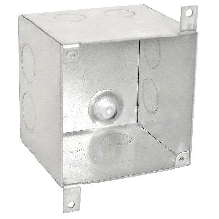 Garvin 52181-SPKR 4"x3-1/2" Square Concrete Box w/Mounting Tabs