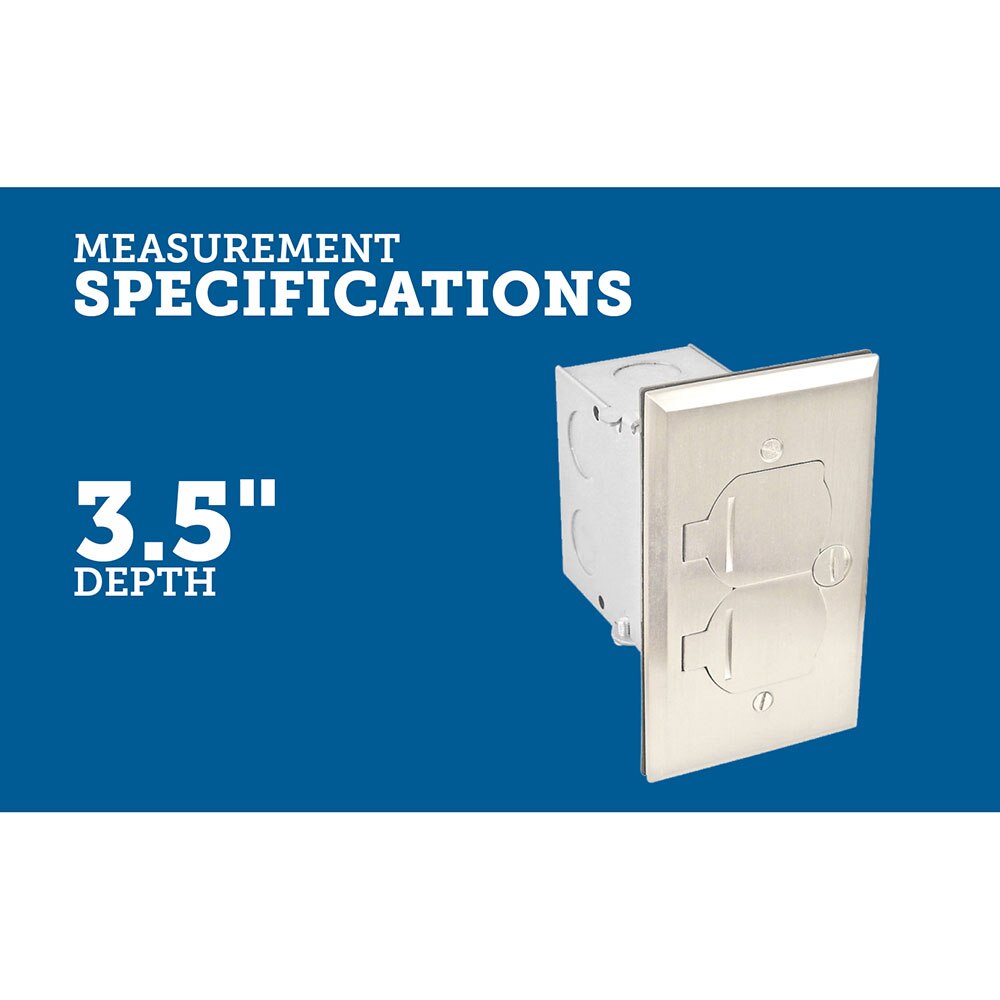 Garvin FBCVSS-1TR-KIT Flush Single Gang Floor Box, 20A Tamper-Resistant Receptacle - 5