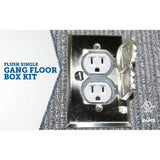 Garvin FBCVSS-1TR-KIT Flush Single Gang Floor Box, 20A Tamper-Resistant Receptacle - 6