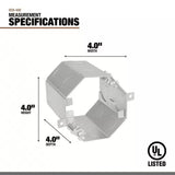 Garvin OCR-400 4" Octagon Concrete Box (8) 1/2" & 3/4" Knockouts - 3