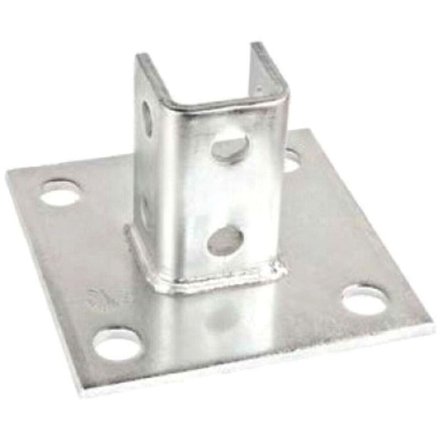 Garvin SFP14 4 Hole Single Channel Post Base for 1-5/8 in. Strut