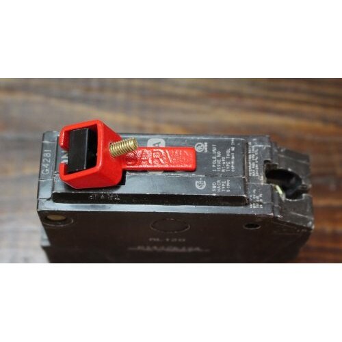 Garvin UBL1-RED Red Universal Circuit Breaker Lock Out Device - 3