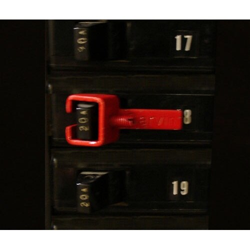 Garvin UBL1-RED Red Universal Circuit Breaker Lock Out Device - 4