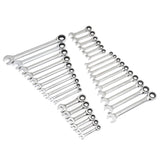 GearWrench 39327 SAE/Metric 72-Tooth Combination Ratcheting Wrench Tool Set (32-Piece)