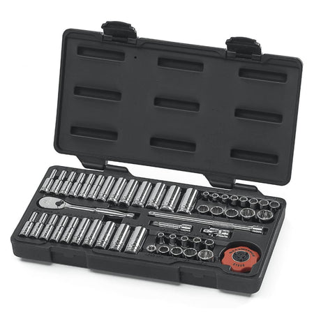 GearWrench 80301 51 Pc. 1/4" Drive 12 Point Standard & Deep SAE/Metric Mechanics Tool Set