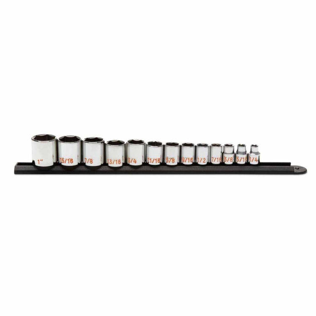 GearWrench 80553H 13 Piece 3/8" Drive 6 Point SAE Hi-Viz Socket Set