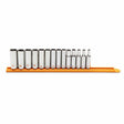 GearWrench 80554H 14 Piece 3/8" Drive 6 Point Metric Hi-Viz Deep Socket Set