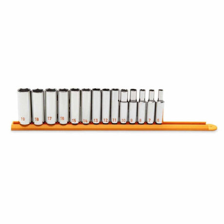 GearWrench 80554H 14 Piece 3/8" Drive 6 Point Metric Hi-Viz Deep Socket Set