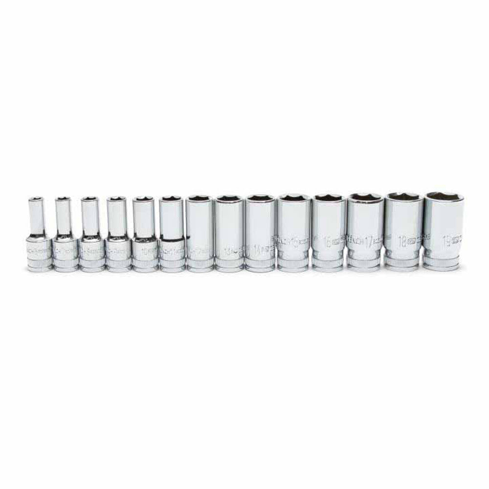 GearWrench 80554S-06 14 Piece 3/8" Drive 6 Point Mid Length Metric Socket Set - 3