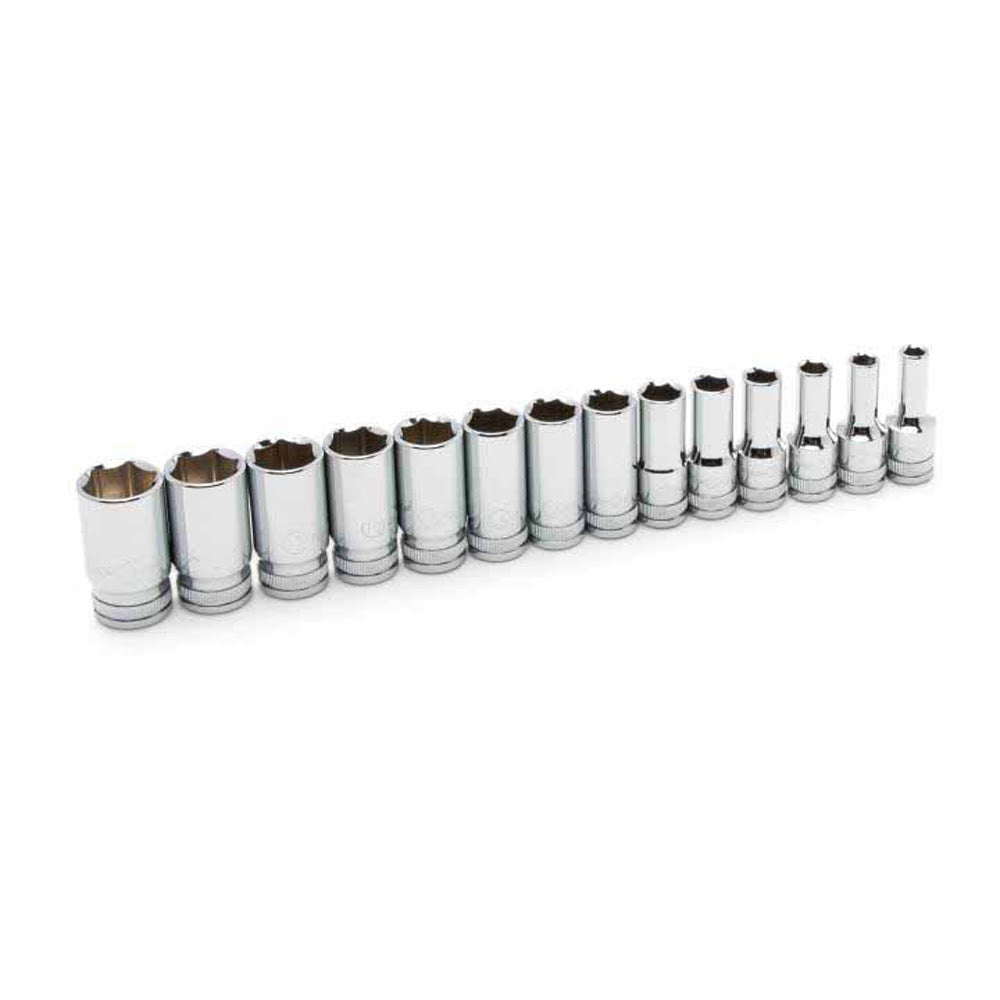 GearWrench 80554S-06 14 Piece 3/8" Drive 6 Point Mid Length Metric Socket Set - 5