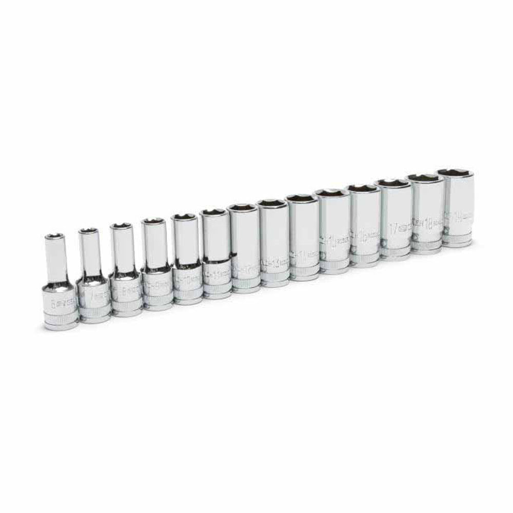 GearWrench 80554S-06 14 Piece 3/8" Drive 6 Point Mid Length Metric Socket Set - 7