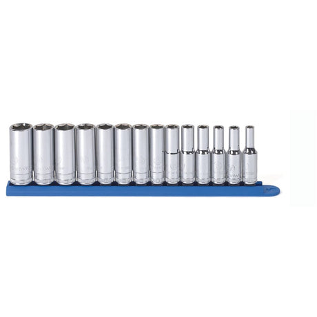 GearWrench 80554 14 Pc. 3/8" Drive 6 Point Deep Metric Socket Set