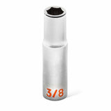 GearWrench 80555H 11 Piece 3/8" Drive 6 Point SAE Hi-Viz Deep Socket Set - 4