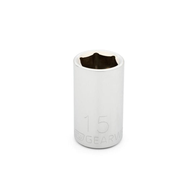 GearWrench 80627 1/2" Drive 6 Point Standard Metric Socket 15mm