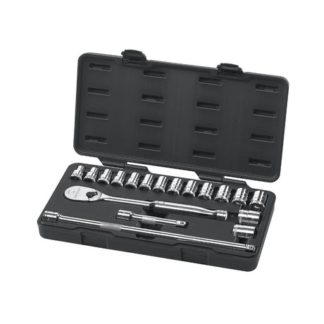 GearWrench 80708 18 Pc. 1/2" Drive 6 Point Standard Metric Mechanics Tool Set