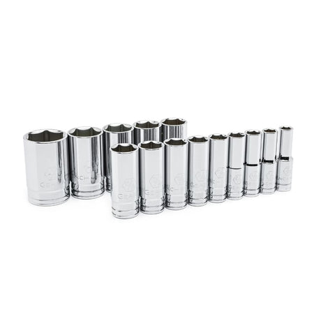 GearWrench 80733 14 Pc. 1/2" Drive 6 Point Deep SAE Socket Set