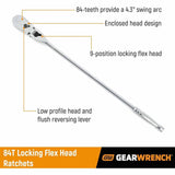 GearWrench 81362A-07 1/2" Dr. 84T Locking Flex Ratchet - 2