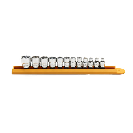 GearWrench 81394 12 Piece 1/4" Drive 6 Point Stubby Socket Set Metric
