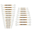 GearWrench 81900H 12 Point SAE Metric Hi Viz Long Pattern Combination Wrench Set (24 Piece Set)