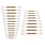 GearWrench 81900H 12 Point SAE Metric Hi Viz Long Pattern Combination Wrench Set (24 Piece Set)
