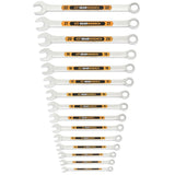 GearWrench 81902H 12 Point Metric Hi-Viz Long Pattern Combination Wrench Set 8 mm to 22 mm (15 Piece)