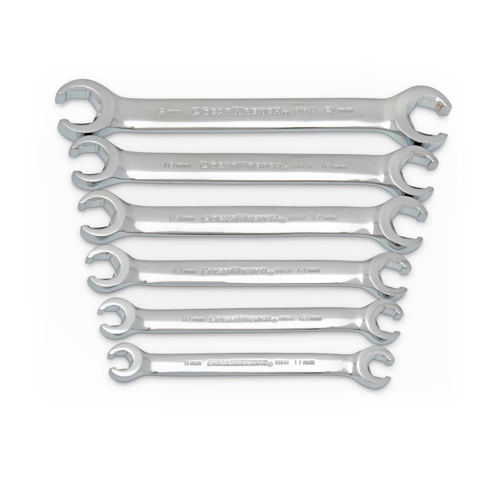 GearWrench 81906 6 Pc. Flare Nut Metric Wrench Set