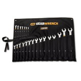 GearWrench 81916H Metric Hi-Viz Long Pattern Combination Wrench Set with Tool Roll (22 Piece) - 5