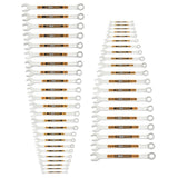 GearWrench 81919H Hi-Viz Long Pattern 12 Point SAE Metric Combination Wrench Set (44 Piece Set)