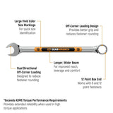GearWrench 81920H Metric Hi-Viz Long Pattern Combination Wrench Set with Tool Roll (18 Piece) - 2