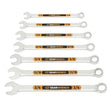 GearWrench 81933H 12 Point SAE Hi-Viz Long Pattern Combination Wrench Set with Tool Roll (7 Piece)