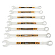 GearWrench 81933H 12 Point SAE Hi-Viz Long Pattern Combination Wrench Set with Tool Roll (7 Piece)