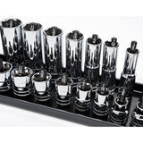 GearWrench 83118 3-Piece 1/4", 3/8" & 1/2" Drive Black SAE Socket Storage Tray Set - 2